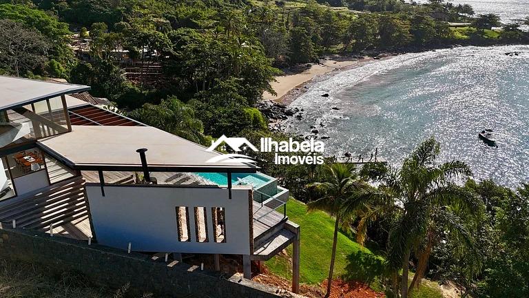 Casa de luxo pé na areia em Ilhabela